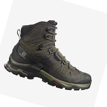 Salomon QUEST 4 GORE-TEX Túracipő Férfi Olivazöld | HU 2062VRW